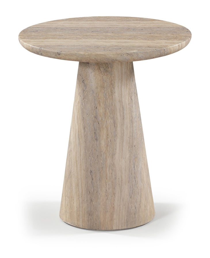 Cassino Concrete Indoor/Outdoor End Table in Travertine - 585Travertine-ET