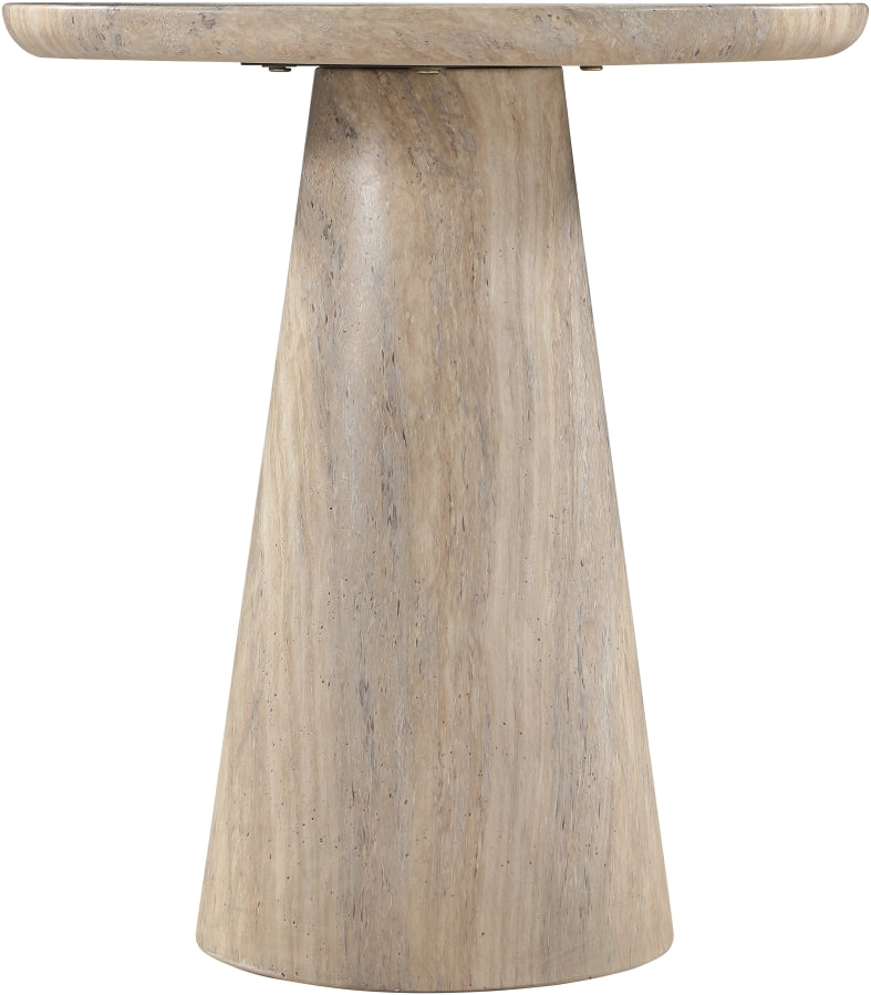 Cassino Concrete Indoor/Outdoor End Table in Travertine - 585Travertine-ET