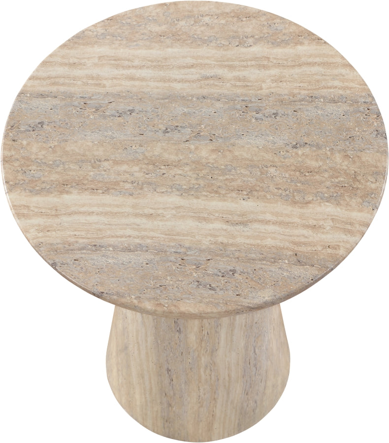 Cassino Concrete Indoor/Outdoor End Table in Travertine - 585Travertine-ET