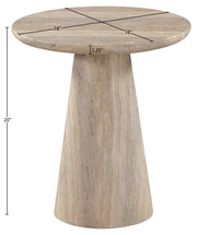 Cassino Concrete Indoor/Outdoor End Table in Travertine - 585Travertine-ET