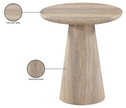 Cassino Concrete Indoor/Outdoor End Table in Travertine - 585Travertine-ET