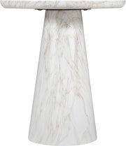 Cassino Concrete Indoor/Outdoor End Table in White - 585White-ET