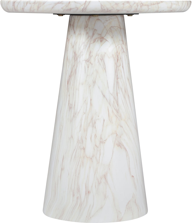 Cassino Concrete Indoor/Outdoor End Table in White - 585White-ET