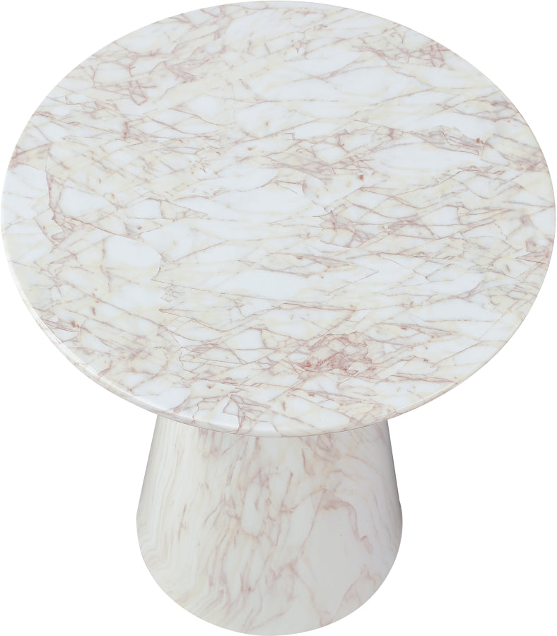 Cassino Concrete Indoor/Outdoor End Table in White - 585White-ET
