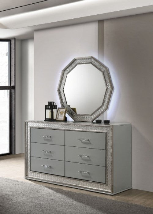 Cassiopeia Metallic Gray Dresser - FM7253GY-D