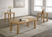 Castlewood 3-piece Cocktail Coffee Table Set Light Oak - 710868-S3