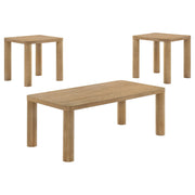 Castlewood 3-piece Cocktail Coffee Table Set Light Oak - 710868-S3