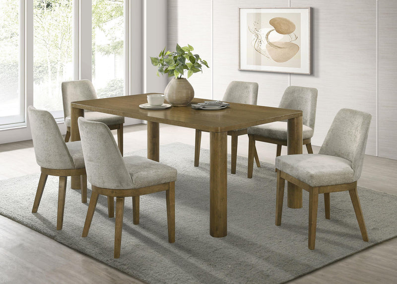 Castlewood 7-piece 71-inch Rectangular Dining Set Brown Oak - 109351-S7