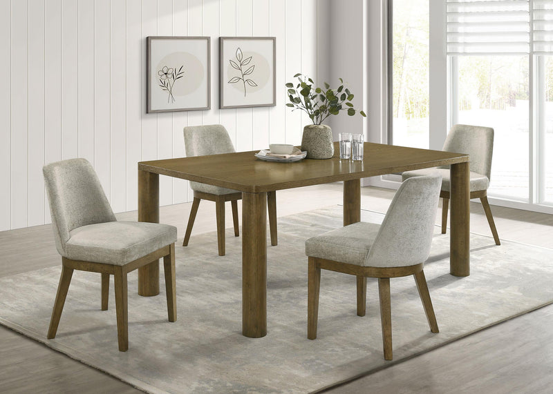 Castlewood 71-inch Rectangular Wood Dining Table Brown Oak - 109351
