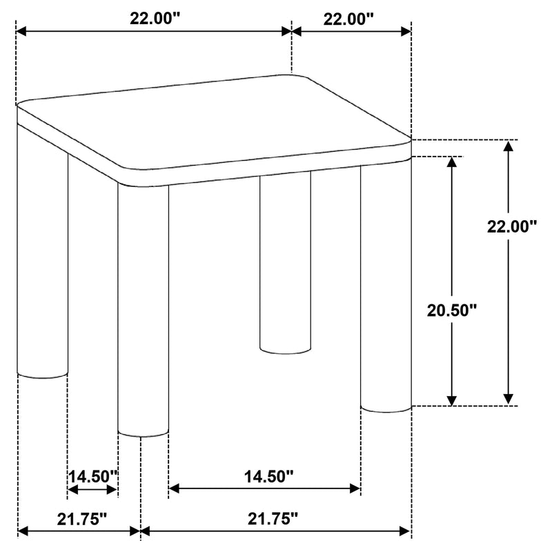 Castlewood Engineered Wood Accent Side End Table Brown Oak - 710857