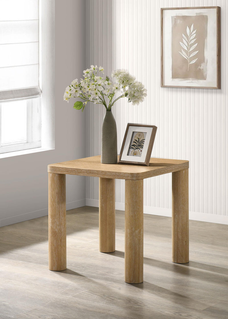 Castlewood Engineered Wood Accent Side End Table Light Oak - 710867