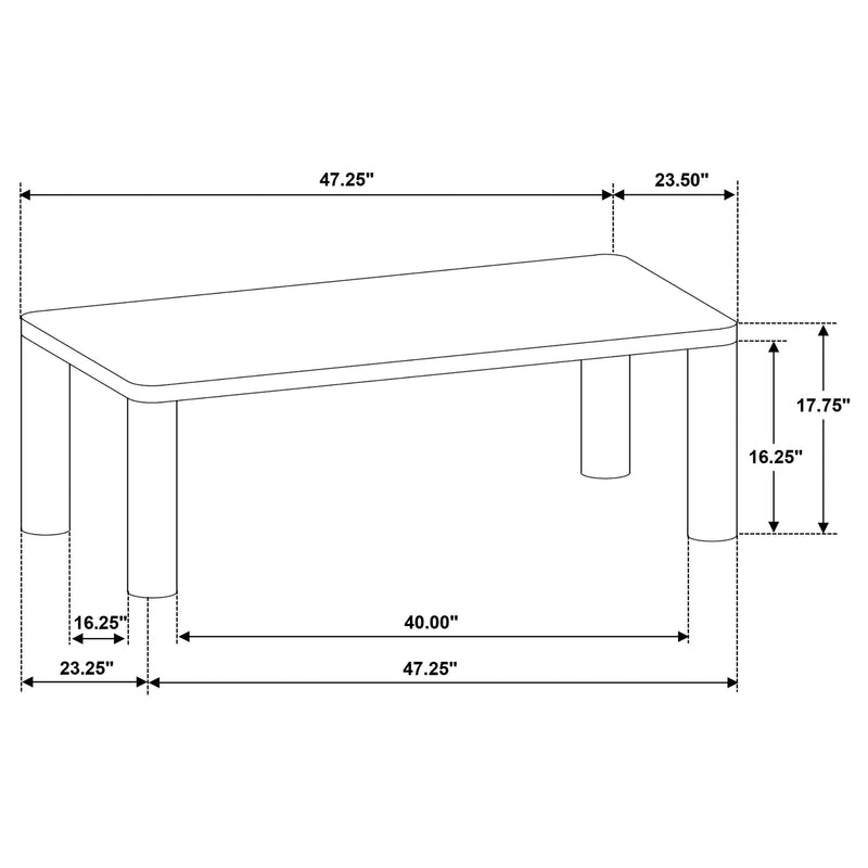 Castlewood Engineered Wood Cocktail Coffee Table Brown Oak - 710858