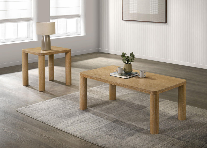 Castlewood Engineered Wood Cocktail Coffee Table Light Oak - 710868