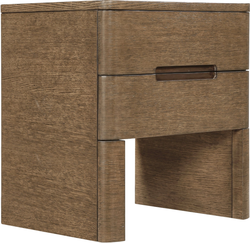 Caswell 24" Oak Veneer And Solid Wood Nightstand in Brown - B1204-NS