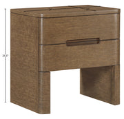 Caswell 24" Oak Veneer And Solid Wood Nightstand in Brown - B1204-NS