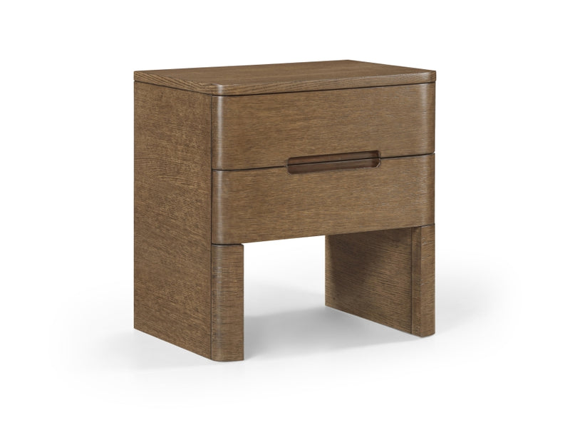 Caswell 24" Oak Veneer And Solid Wood Nightstand in Brown - B1204-NS