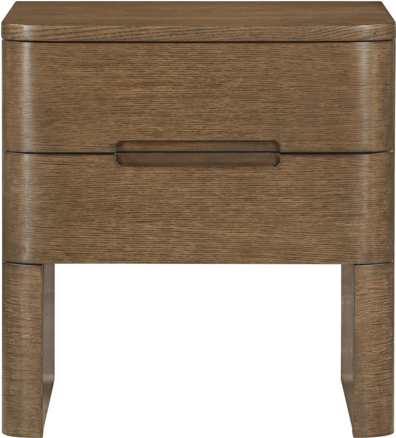 Caswell 24" Oak Veneer And Solid Wood Nightstand in Brown - B1204-NS