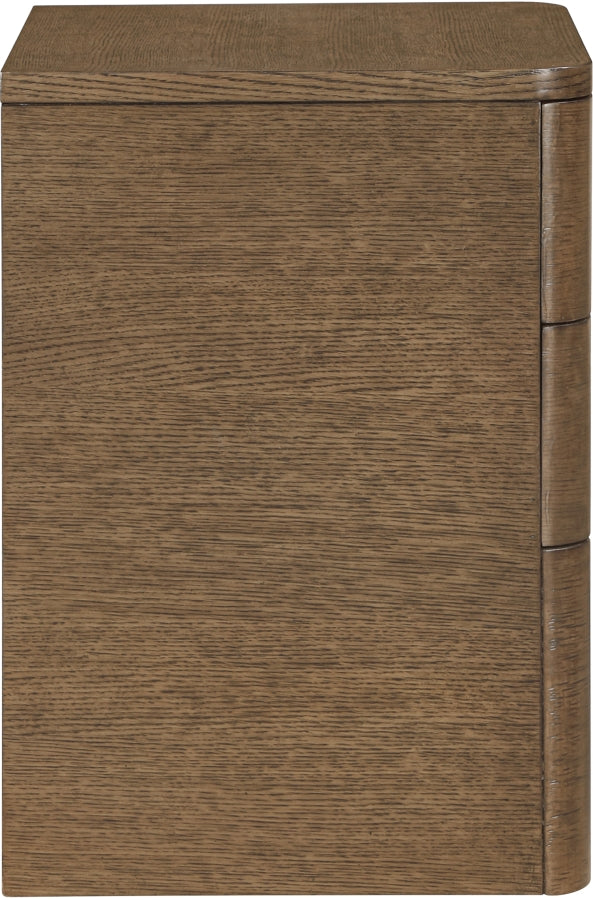 Caswell 24" Oak Veneer And Solid Wood Nightstand in Brown - B1204-NS