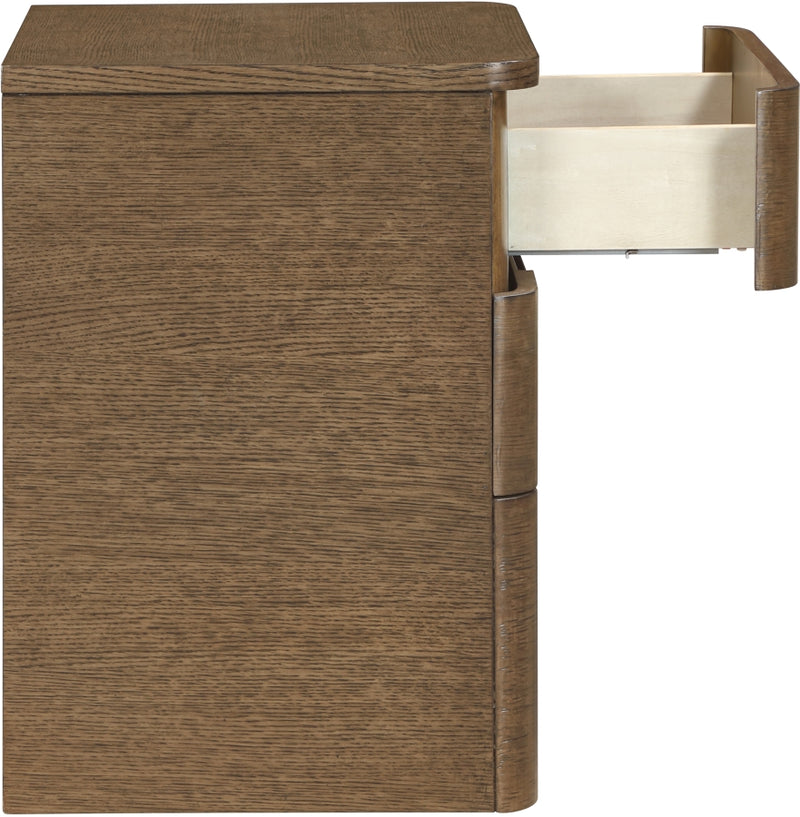 Caswell 24" Oak Veneer And Solid Wood Nightstand in Brown - B1204-NS