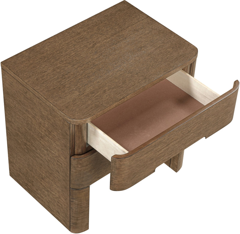 Caswell 24" Oak Veneer And Solid Wood Nightstand in Brown - B1204-NS