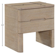 Caswell 24" Oak Veneer And Solid Wood Nightstand in Natural - B1203-NS