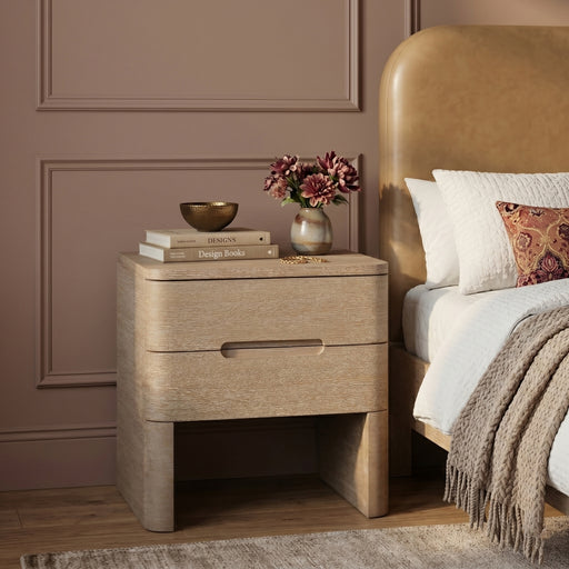 Caswell 24" Oak Veneer And Solid Wood Nightstand in Natural - B1203-NS
