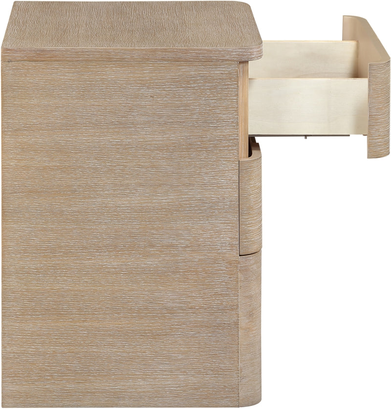 Caswell 24" Oak Veneer And Solid Wood Nightstand in Natural - B1203-NS