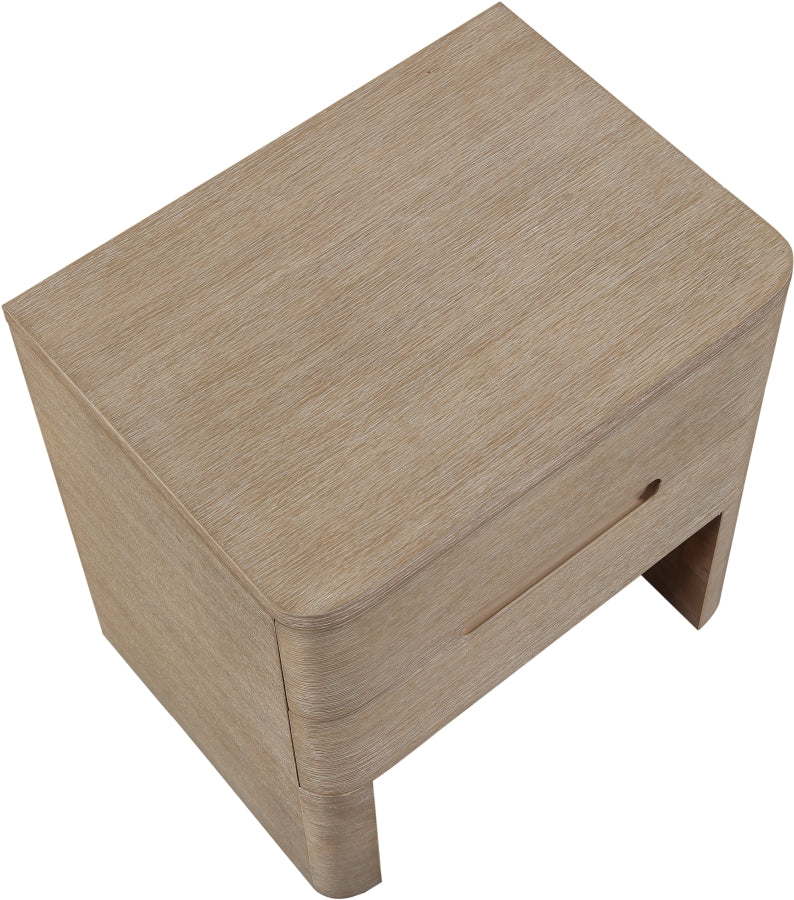 Caswell 24" Oak Veneer And Solid Wood Nightstand in Natural - B1203-NS