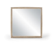 Caswell 42" W x 40" H Oak Veneer And Solid Wood Frame Mirror in Natural - B1203-M