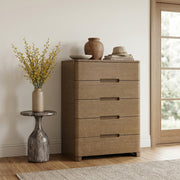 Caswell Oak Veneer And Solid Wood Chest in Brown - B1204-CH