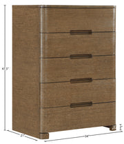 Caswell Oak Veneer And Solid Wood Chest in Brown - B1204-CH