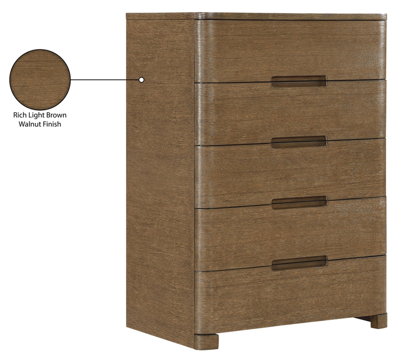 Caswell Oak Veneer And Solid Wood Chest in Brown - B1204-CH