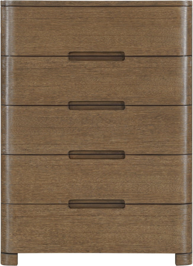 Caswell Oak Veneer And Solid Wood Chest in Brown - B1204-CH