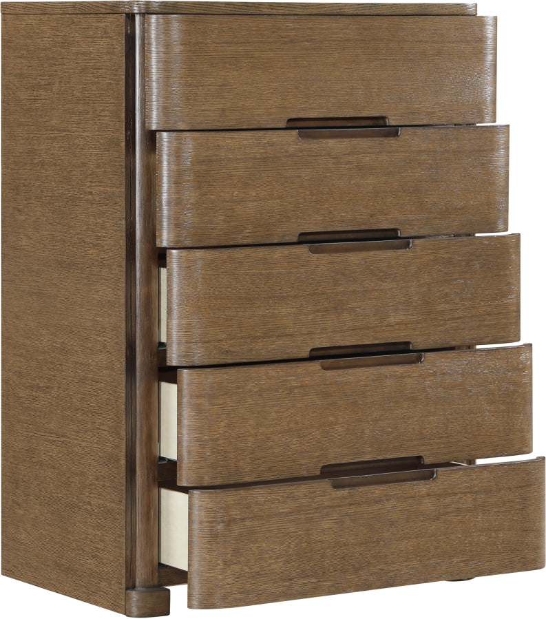Caswell Oak Veneer And Solid Wood Chest in Brown - B1204-CH