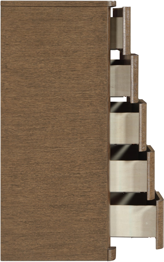 Caswell Oak Veneer And Solid Wood Chest in Brown - B1204-CH