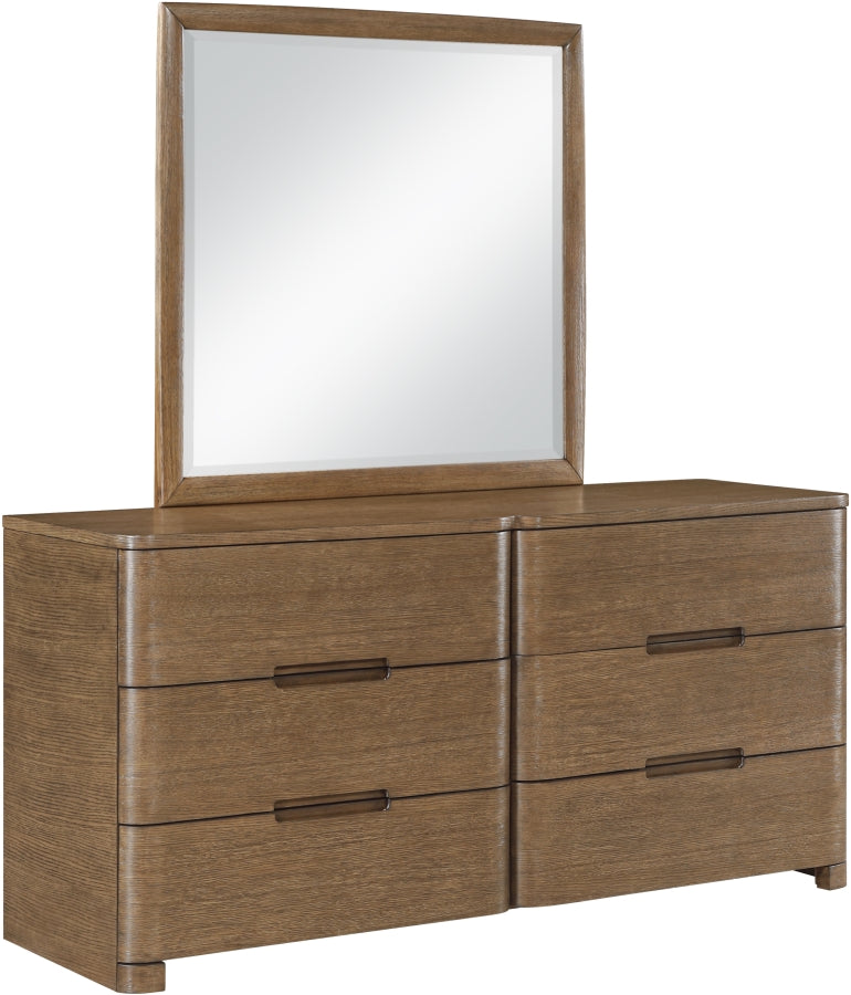 Caswell Oak Veneer And Solid Wood Dresser in Brown - B1204-D