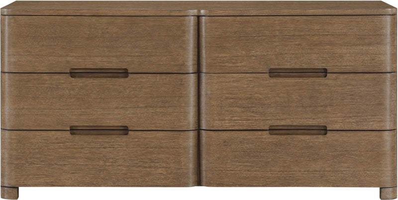 Caswell Oak Veneer And Solid Wood Dresser in Brown - B1204-D