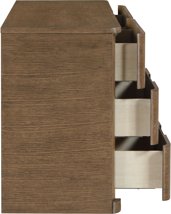 Caswell Oak Veneer And Solid Wood Dresser in Brown - B1204-D