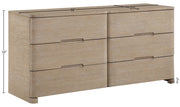 Caswell Oak Veneer And Solid Wood Dresser in Natural - B1203-D