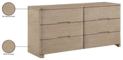 Caswell Oak Veneer And Solid Wood Dresser in Natural - B1203-D