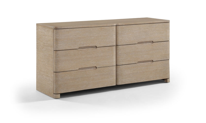 Caswell Oak Veneer And Solid Wood Dresser in Natural - B1203-D