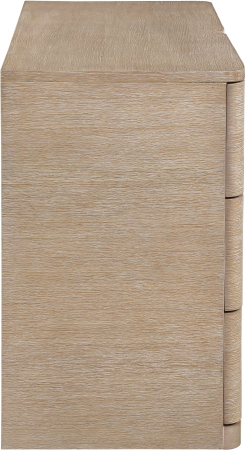 Caswell Oak Veneer And Solid Wood Dresser in Natural - B1203-D