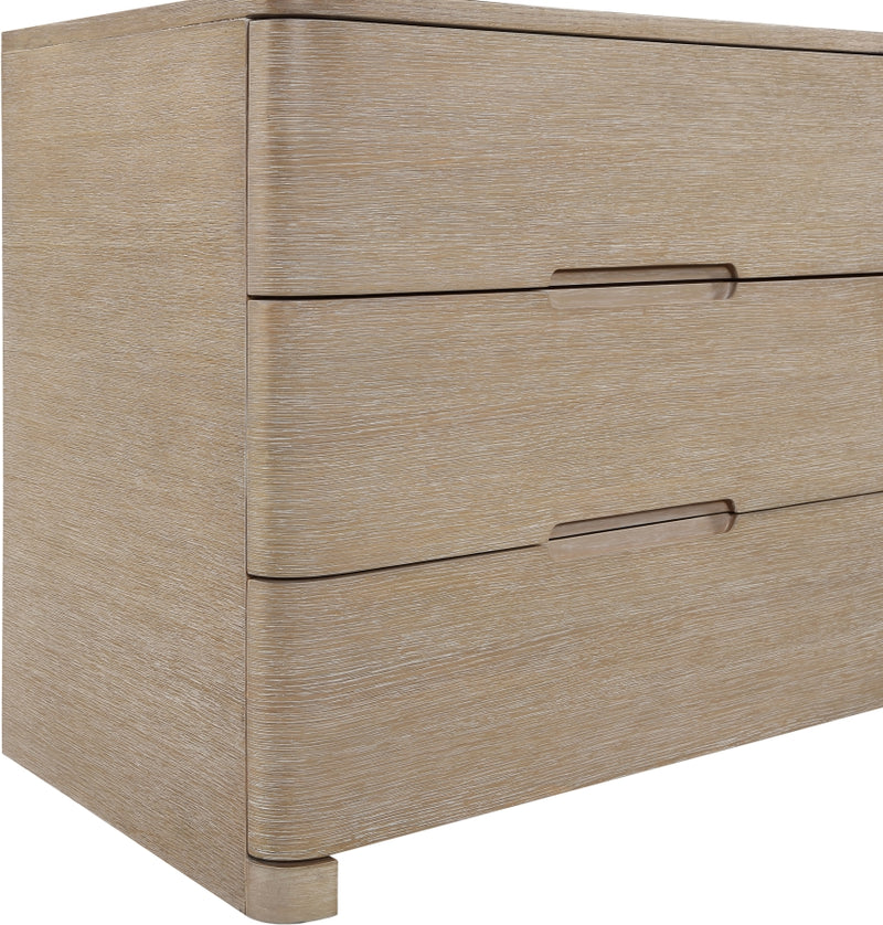 Caswell Oak Veneer And Solid Wood Dresser in Natural - B1203-D