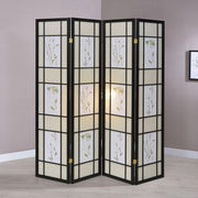 Catabella 4-Panel Room Divider Folding Shoji Screen Floral - 4407