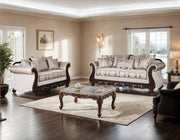Catalonia Beige/Dark Cherry Sofa - SM6451-SF