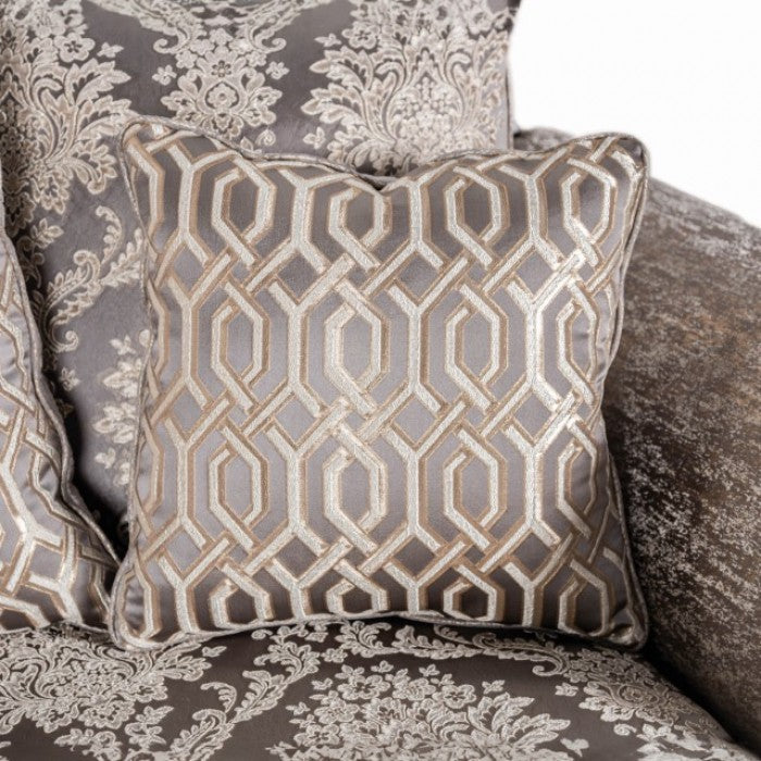 Catalonia Beige/Dark Cherry Sofa - SM6451-SF