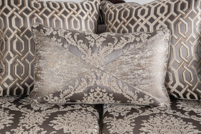 Catalonia Beige/Dark Cherry Sofa - SM6451-SF
