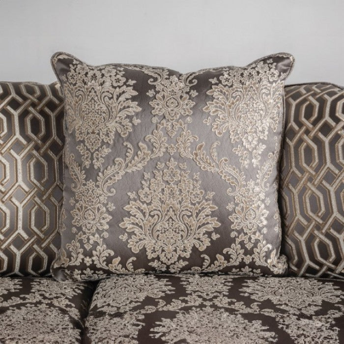 Catalonia Beige/Dark Cherry Sofa - SM6451-SF