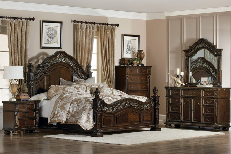 Catalonia Cherry Poster Bedroom Set - Gate FurnitureBedroom Set