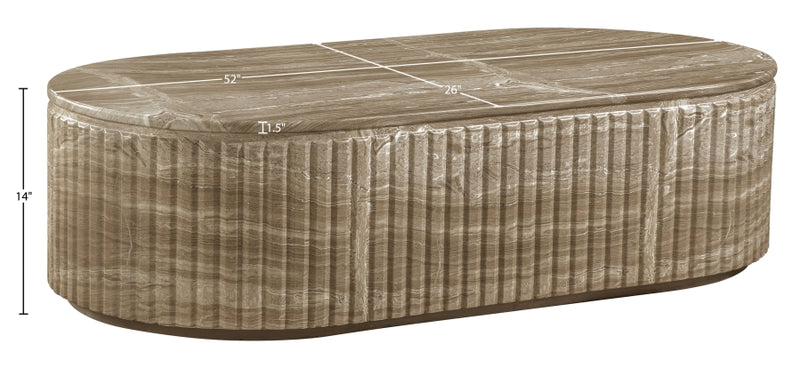 Catania Concrete Indoor/Outdoor Coffee Table in Beige - 874Beige-CT